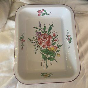Luneville Strasbourg roses baking dish